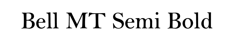 Bell MT Semi Bold font preview