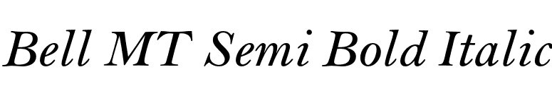 Bell MT Semi Bold Italic font preview
