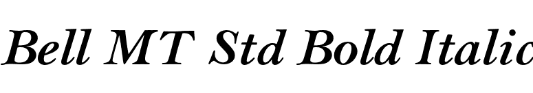 Bell MT Std Bold Italic font preview