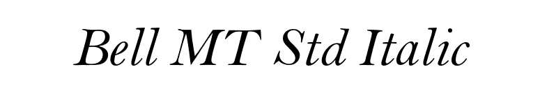 Bell MT Std Italic font preview