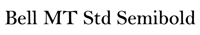 Bell MT Std Semibold font preview