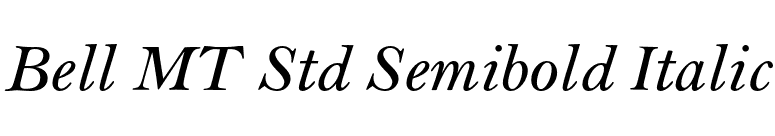 Bell MT Std Semibold Italic font preview