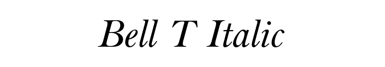 Bell T Italic font preview
