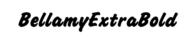 BellamyExtraBold font preview