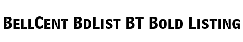 BellCent BdList BT Bold Listing font preview