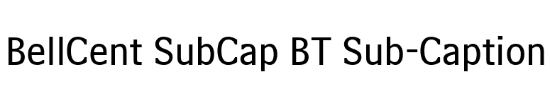 BellCent SubCap BT Sub-Caption font preview