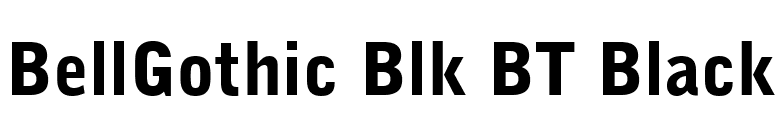 BellGothic Blk BT Black font preview