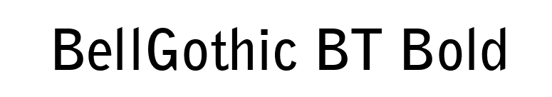 BellGothic BT Bold font preview