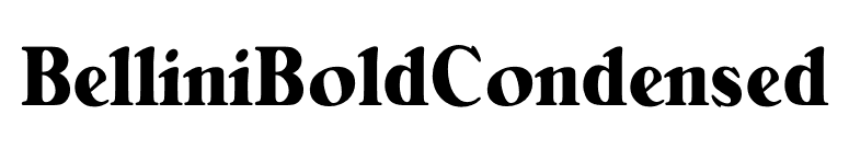 BelliniBoldCondensed font preview