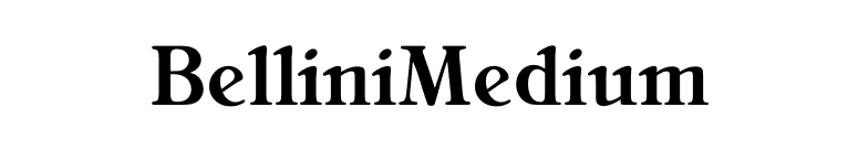 BelliniMedium font preview