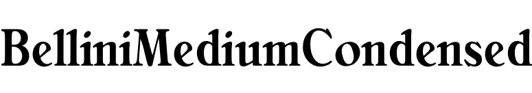 BelliniMediumCondensed font preview