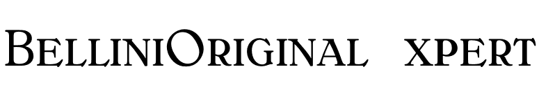 BelliniOriginalExpert font preview