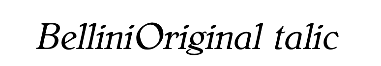 BelliniOriginalItalic font preview