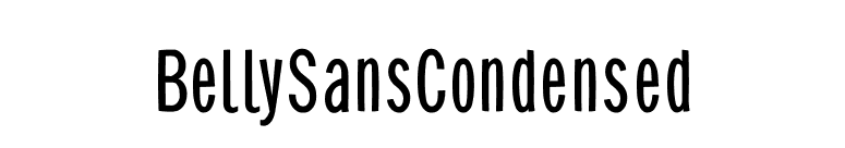BellySansCondensed font preview
