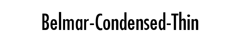 Belmar-Condensed-Thin font preview