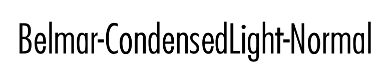 Belmar-CondensedLight-Normal font preview