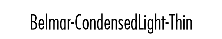 Belmar-CondensedLight-Thin font preview