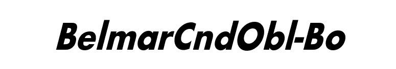 BelmarCndObl-Bo font preview