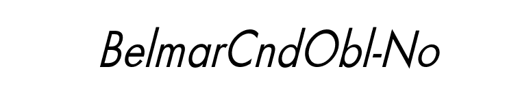BelmarCndObl-No font preview