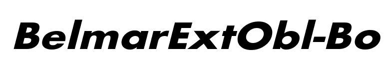 BelmarExtObl-Bo font preview