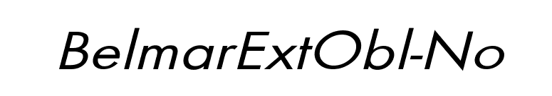 BelmarExtObl-No font preview
