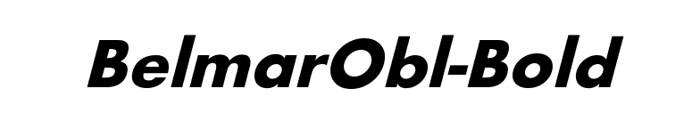 BelmarObl-Bold font preview