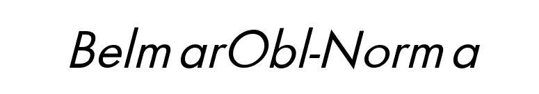 BelmarObl-Norma font preview