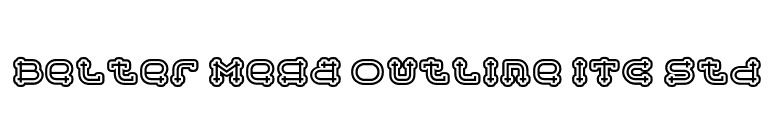 Belter Mega Outline ITC Std font preview