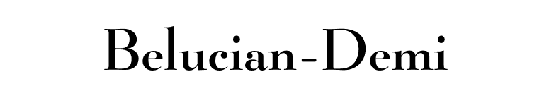 Belucian-Demi font preview