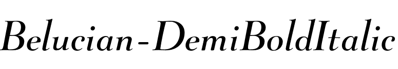 Belucian-DemiBoldItalic font preview