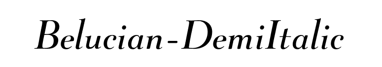 Belucian-DemiItalic font preview