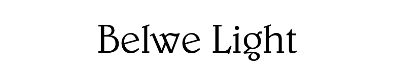 Belwe Light font preview