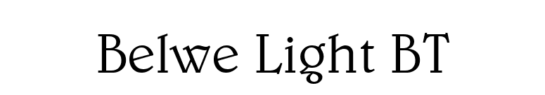 Belwe Light BT font preview