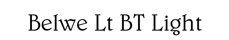 Belwe Lt BT Light font preview