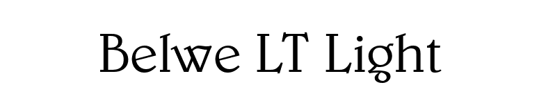 Belwe LT Light font preview