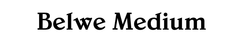 Belwe Medium font preview