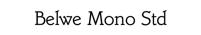 Belwe Mono Std font preview