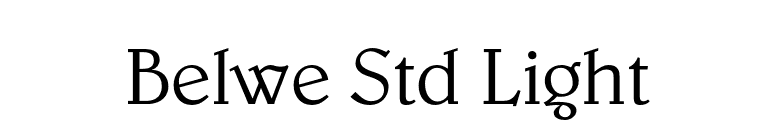 Belwe Std Light font preview