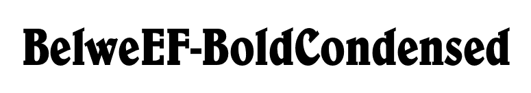 BelweEF-BoldCondensed font preview