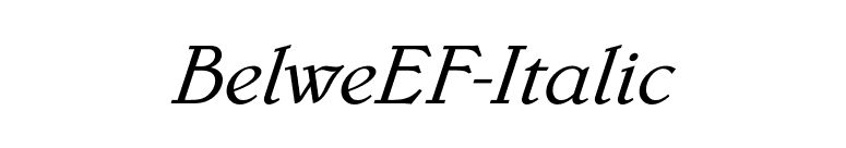 BelweEF-Italic font preview