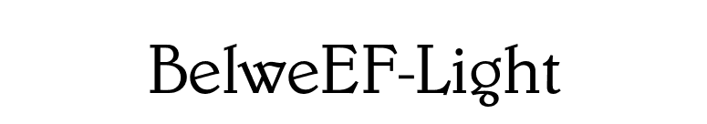 BelweEF-Light font preview