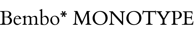 Bembo* MONOTYPE font preview