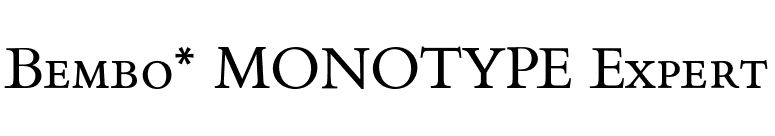 Bembo* MONOTYPE Expert font preview