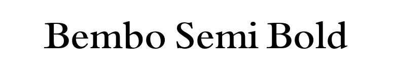 Bembo Semi Bold font preview