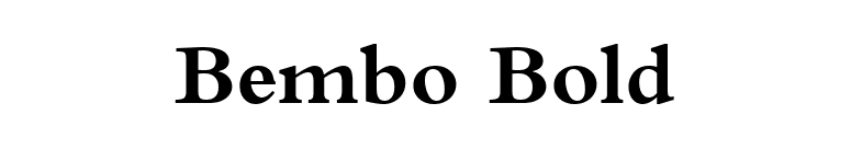 Bembo Bold font preview