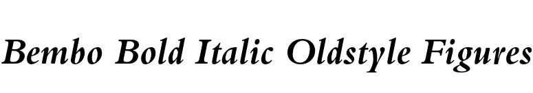 Bembo Bold Italic Oldstyle Figures font preview