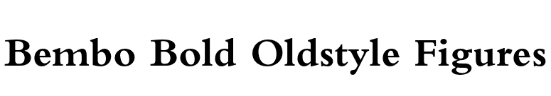 Bembo Bold Oldstyle Figures font preview