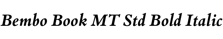 Bembo Book MT Std Bold Italic font preview