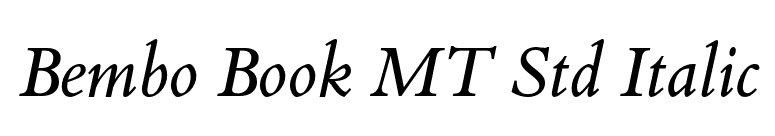 Bembo Book MT Std Italic font preview