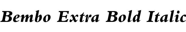 Bembo Extra Bold Italic font preview